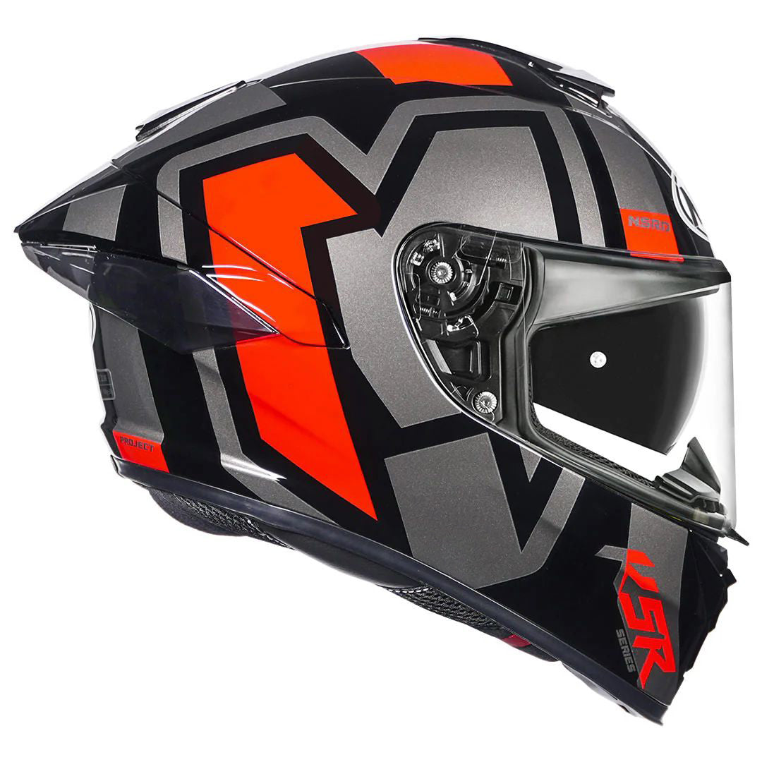 NHK K5R SHIELD BL/SILVER RED